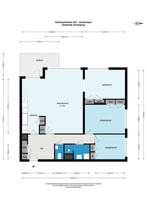 Appartement in Amsterdam met 4 kamers