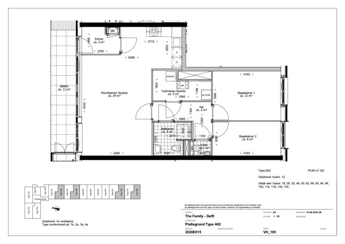 Appartement in Delft met 3 kamers