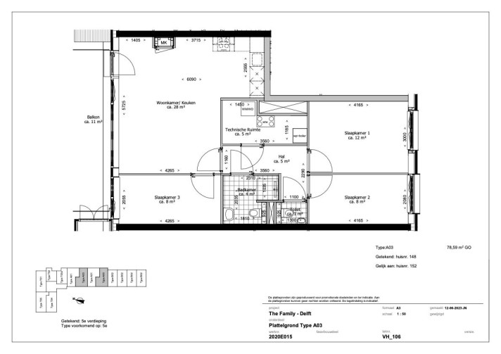 Appartement in Delft met 4 kamers